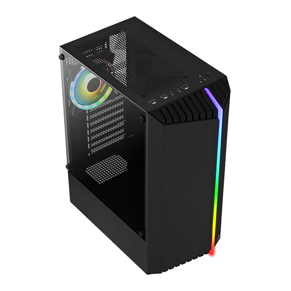 Aerocool Bionic G-BK-V2 RGB Mid Tower Case - Black