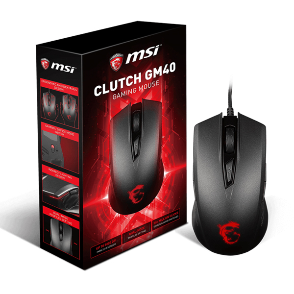 MSI CLUTCH GM40 Mouse Black