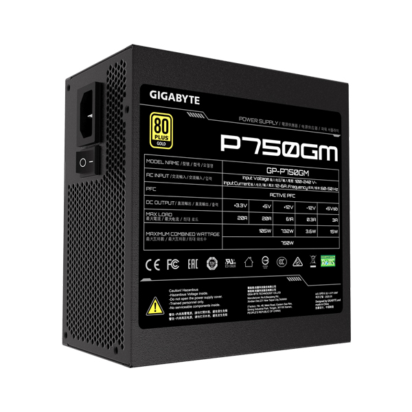 Gigabyte 750W Gold Power Supply Unit