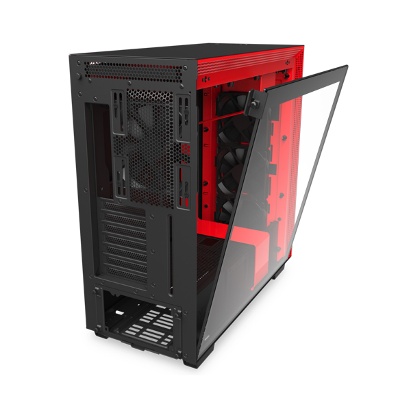 NZXT H710 Mid Tower Case - Matte Black Red