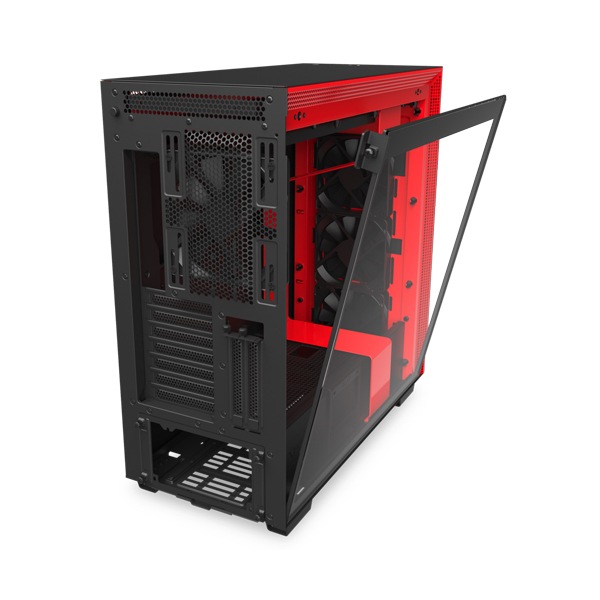 NZXT H710i Mid Tower Case - Matte Black Red