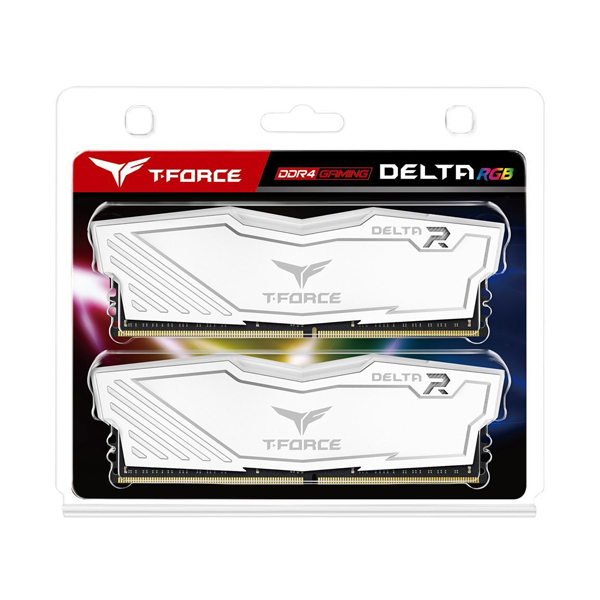 Team Group T-Force Delta 32GB(2x16GB) 3200MHz RGB Memory Kit - White