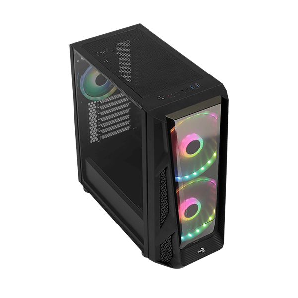 Aerocool Night Hawk Duo ARGB Mid Tower Case – Black