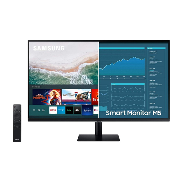 Samsung M5 32 Inch Full HD 60Hz Smart Monitor with Mobile Connectivity - Black