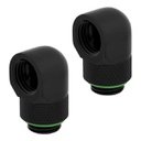 Corsair Hydro X Series 90° Rotary Adapter Twin Pack - Black