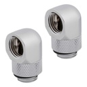 Corsair Hydro X Series 90° Rotary Adapter Twin Pack - Chrome