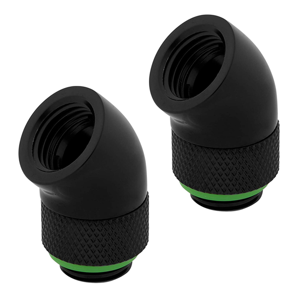 Corsair Hydro X Series 45° Rotary Adapter Twin Pack - Black