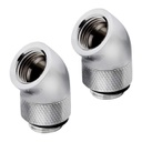 Corsair Hydro X Series 45° Rotary Adapter Twin Pack - Chrome