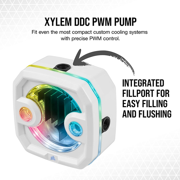 Corsair Hydro X Series XD3 RGB Pump/Reservoir Combo - White