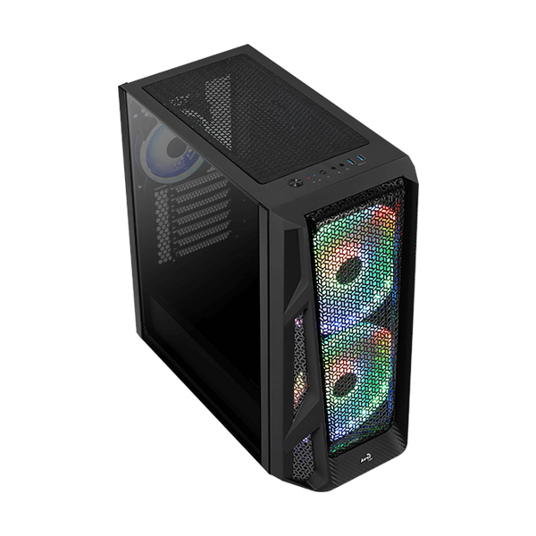 Aerocool AirHawk Duo ARGB Mid Tower Case – Black