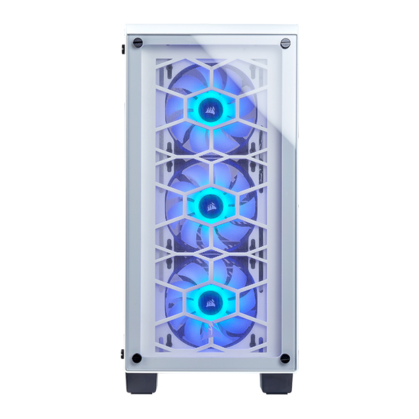 Corsair Crystal Series 460X RGB Compact ATX Mid Tower Case - White