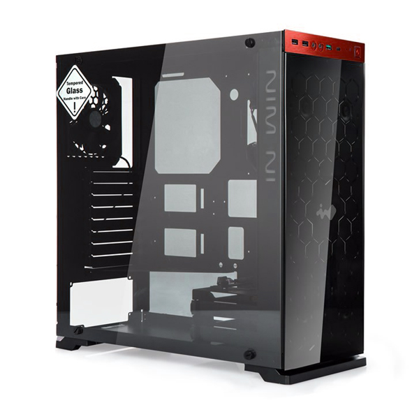 Inwin 805 Mid Tower Case - Black/Red