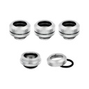 Corsair Hydro X Series XF Hardline 14mm OD Fitting Four Pack - Chrome