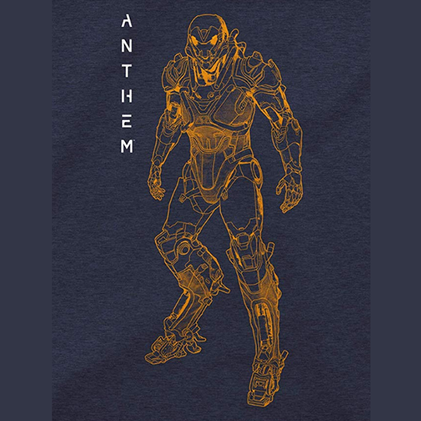 JINX Anthem Ranger Lineart Tee Shirt – Navy/Large