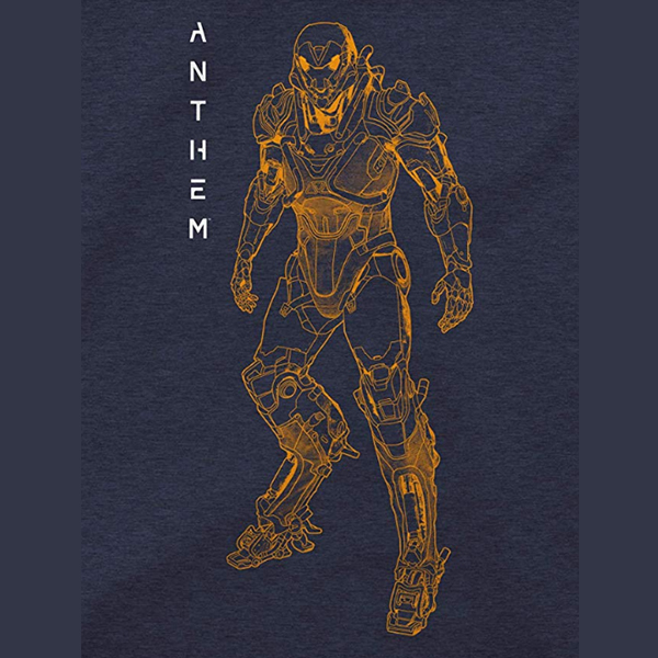 JINX Anthem Ranger Lineart Premium Tee Shirt – Navy/Medium