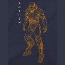 JINX Anthem Ranger Lineart Premium Tee Shirt – Navy/Medium