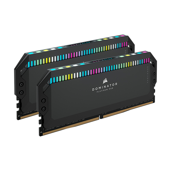 CORSAIR DOMINATOR® PLATINUM RGB 32GB (2x16GB) DDR5 DRAM 5200MHz C40 Memory Kit — Black