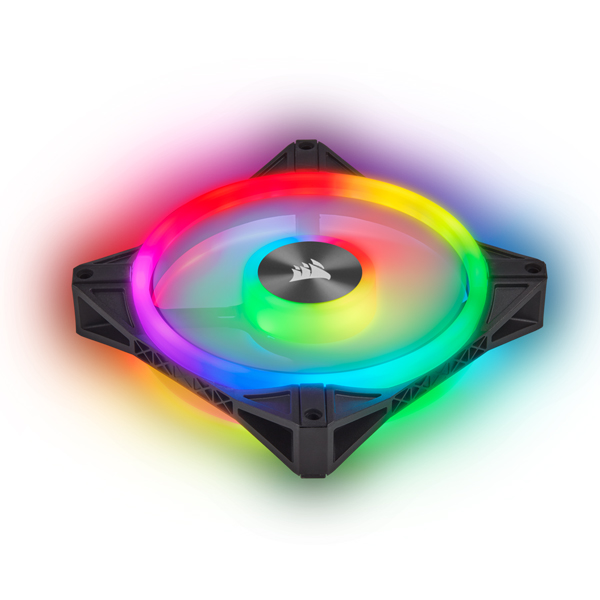 Corsair iCUE QL140 RGB PWM - Dual Fan Kit with Lighting Node CORE