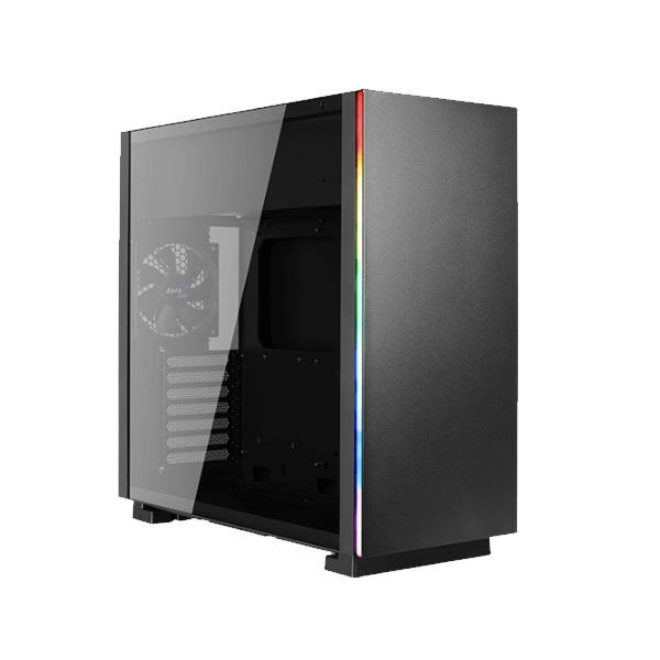 Aerocool GLO ATX Mid Tower Case - Black