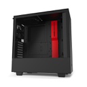 NZXT H510 Mid Tower Case - Matte Black Red