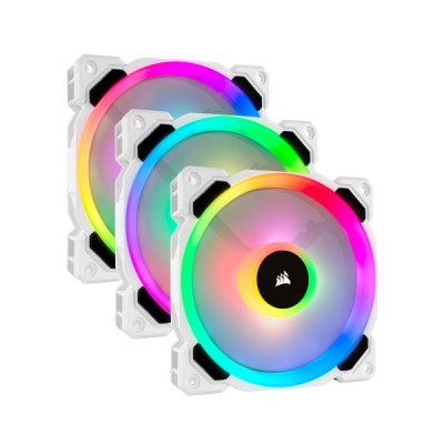 CORSAIR LL120 RGB 120mm Triple Case Fan With Lighting Node PRO - White