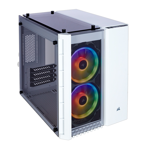 Corsair Crystal Series 280X RGB Micro Tower Case - White