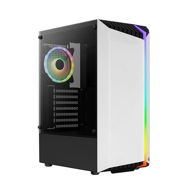 Aerocool Bionic G-WT-V2 RGB Mid Tower Case - White