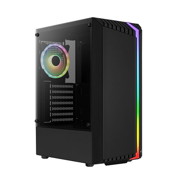 Aerocool Bionic G-BK-V2 RGB Mid Tower Case - Black