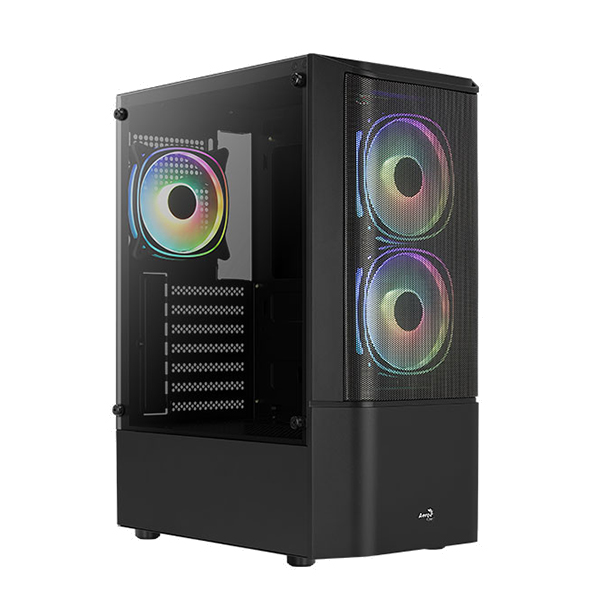 Aerocool Quantum Mesh G-BK-V3 RGB Mid Tower Case - Glass Edition