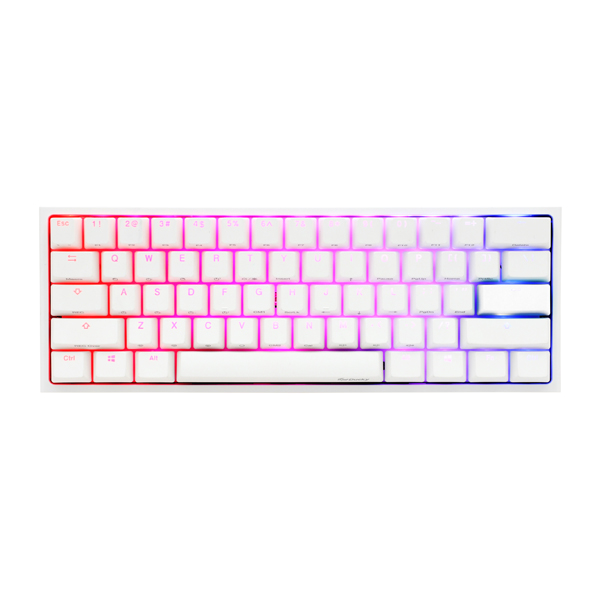 DUCKY ONE 2 MINI V2 RGB Blue Switch Mechanical Keyboard - White