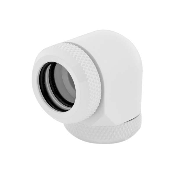 Corsair Hydro X Series XF Hardline 90° 14mm OD Fitting Twin Pack - White