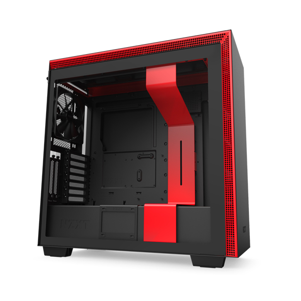 NZXT H710i Mid Tower Case - Matte Black Red