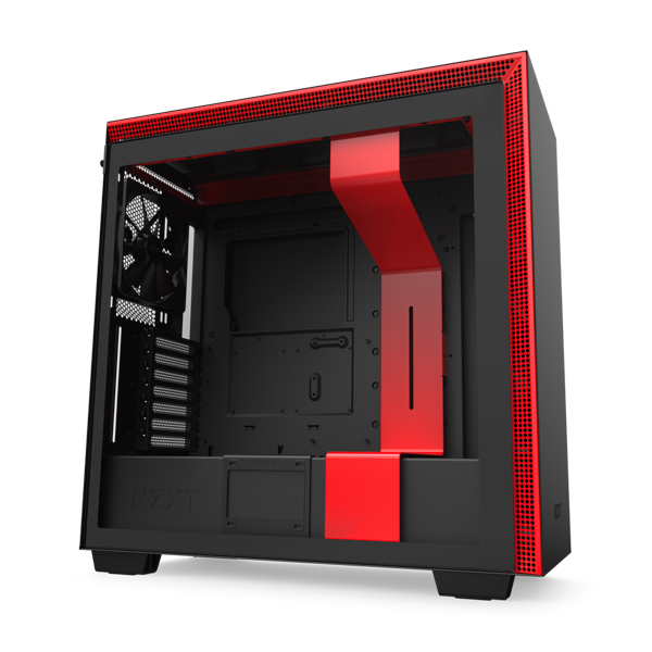 NZXT H710 Mid Tower Case - Matte Black Red