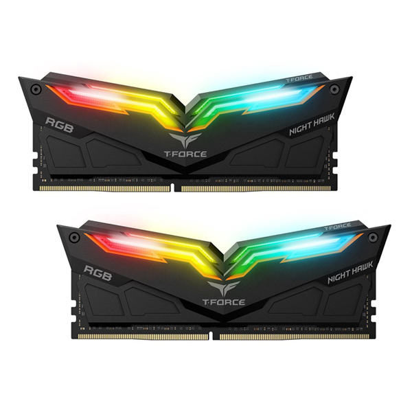 TEAM GROUP T-Force Night Hawk 16GB(2X8GB) RGB DDR4 3200MHz Memory Kit - Black