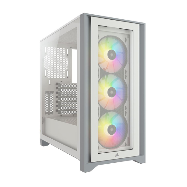 Corsair iCUE 4000X RGB Mid Tower Case - White