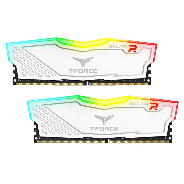 TEAM GROUP T-Force Delta 16GB(2x8GB) RGB DDR4 3200MHz Memory Kit - White