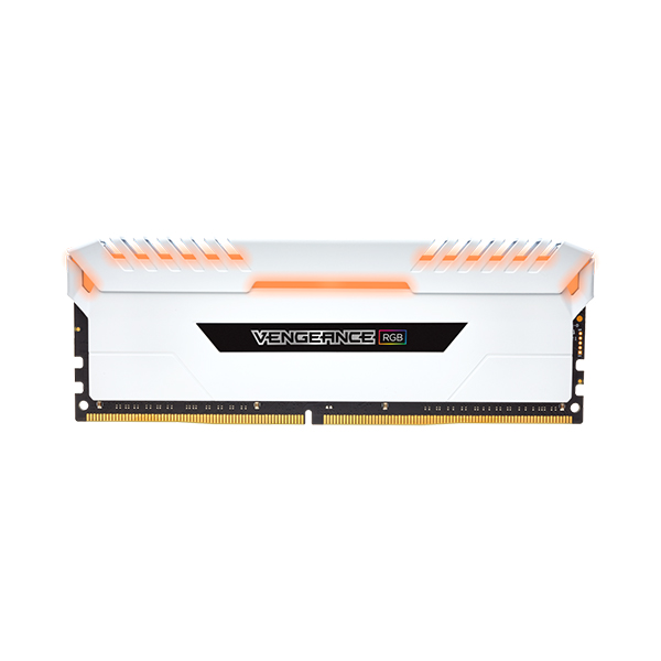 CORSAIR VENGEANCE 16GB(8X2) RGB 3000Mhz DDR4 Memory - White