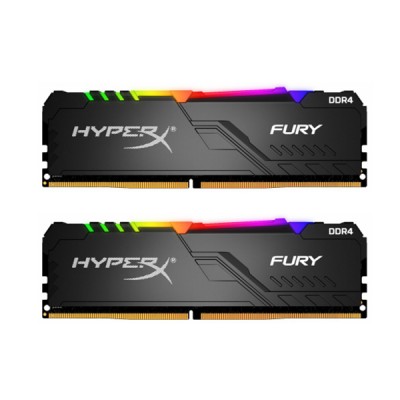 HyperX FURY 32GB(16X2GB) RGB DDR4 3200Mhz Memory Kit - Black