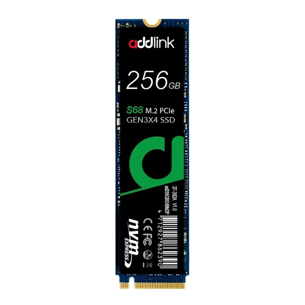 ADDLINK S68 256GB 2280 PCle NVMe (R-1700MB/s , W-1100MB/s) - M.2