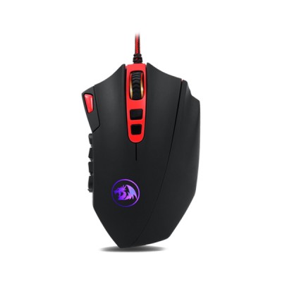 REDRAGON M901 Perdition MMO LED RGB Wired Gaming Mouse - Black