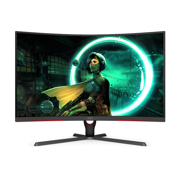 AOC CQ32G3SE 32 Inch QHD HDMI 2.0 165Hz Curved Gaming Monitor - Black