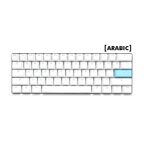 Ducky One 2 Mini Black Switch RGB Keyboard - White - AR Layout