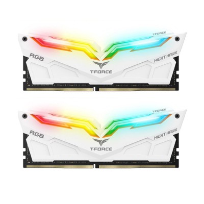 TEAMGROUP T-Force Night Hawk 16GB (2x8GB) RGB DDR4 3200MHz Memory kit - White