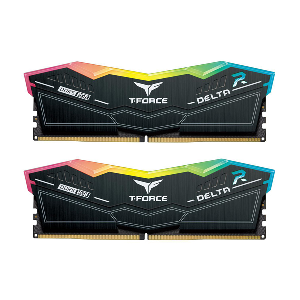 TEAMGROUP T-Force Delta RGB DDR5 32GB Kit (2 x 16GB) 6400MHz Desktop Memory - Black