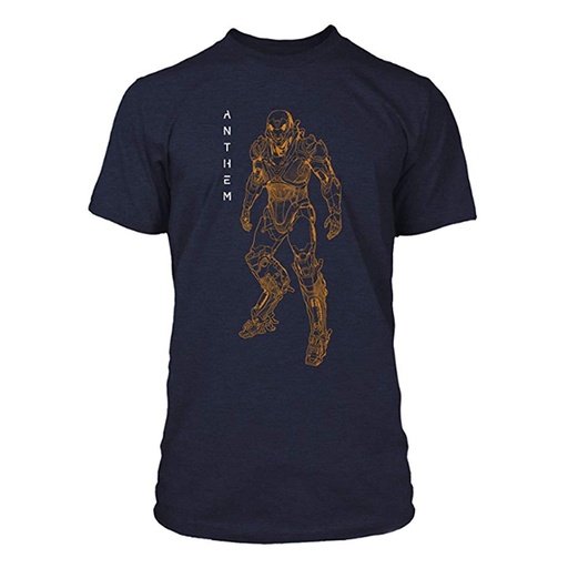 [BIAN-09548MP-HN3-MD-JNX] JINX Anthem Ranger Lineart Premium Tee Shirt – Navy/Medium