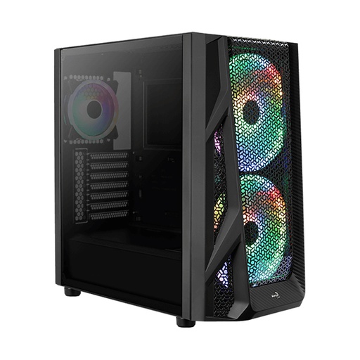 [4710562752434] Aerocool AirHawk Duo ARGB Mid Tower Case – Black