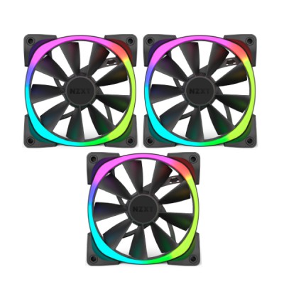 [RF-AR140-T1] NZXT Aer RGB 140mm RGB LED fans for HUE+ Triple pack