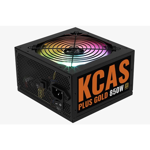 [4710562759228] AEROCOOL KCAS 80 Plus Gold 850W ARGB Power Supply - Black