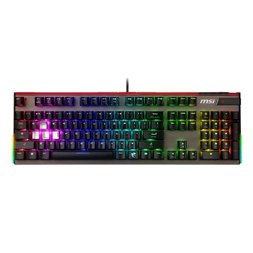 [GK80 SILVER] MSI VIGOR GK80 SILVER RGB Wired Cherry Mx Keyboard - Black