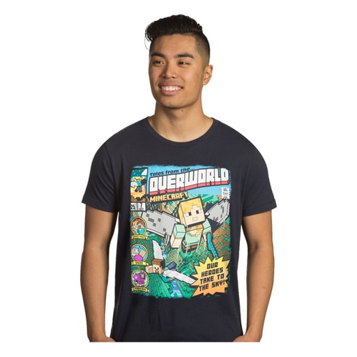 [889343053184] Minecraft Tales From the Overworld Premium Tee - Navy/Extra Large